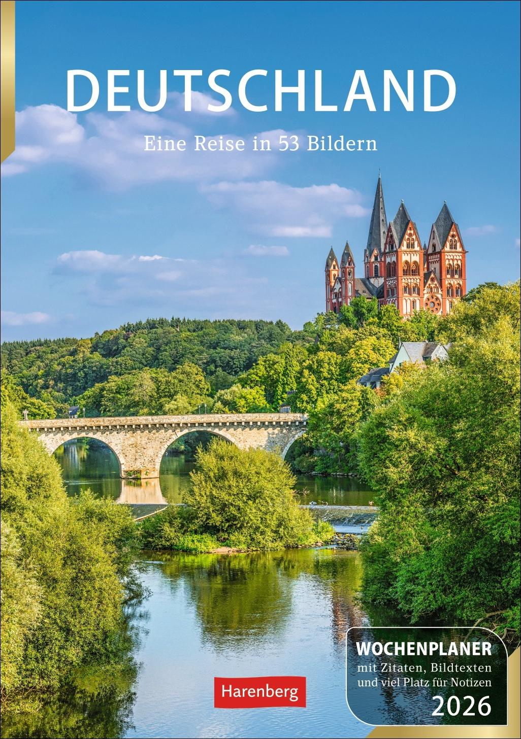 Vorderes Coverbild Deutschland Wochenplaner 2026 - Eine Reise in 53 Bildern