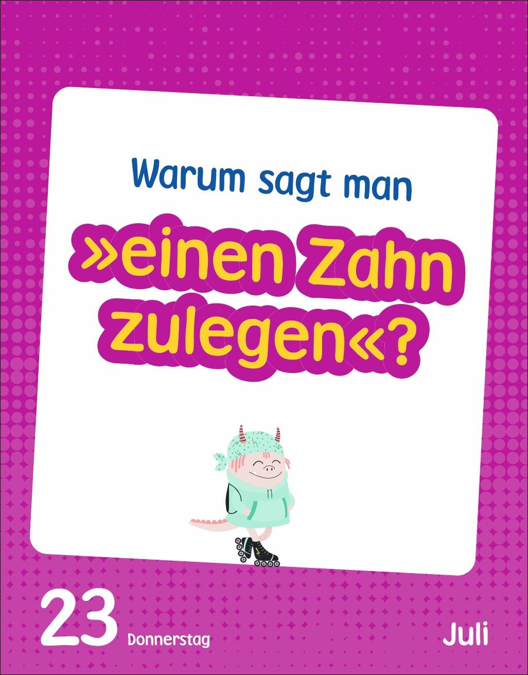 Beispielinhalt (Bild) Wissen für Kids Tagesabreißkalender 2026