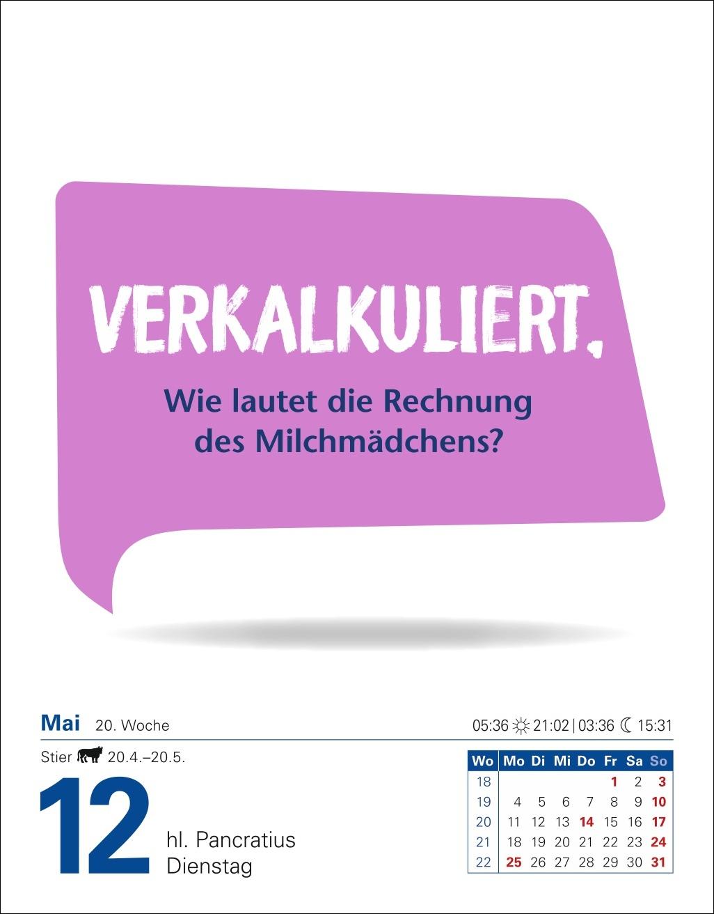 Beispielinhalt (Bild) Was so nicht im Lexikon steht Tagesabreißkalender 2026 - Kuriositäten, Histörchen und merkwürdige Geschichten