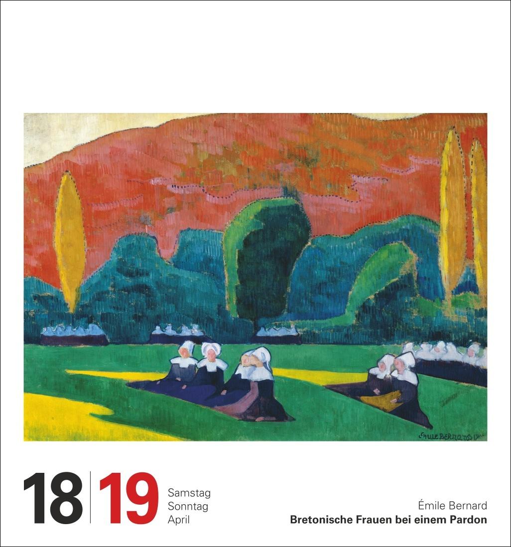 Beispielinhalt (Bild) Kunst Tagesabreißkalender 2026 - Kulturkalender - Künstler, Werke, Museen