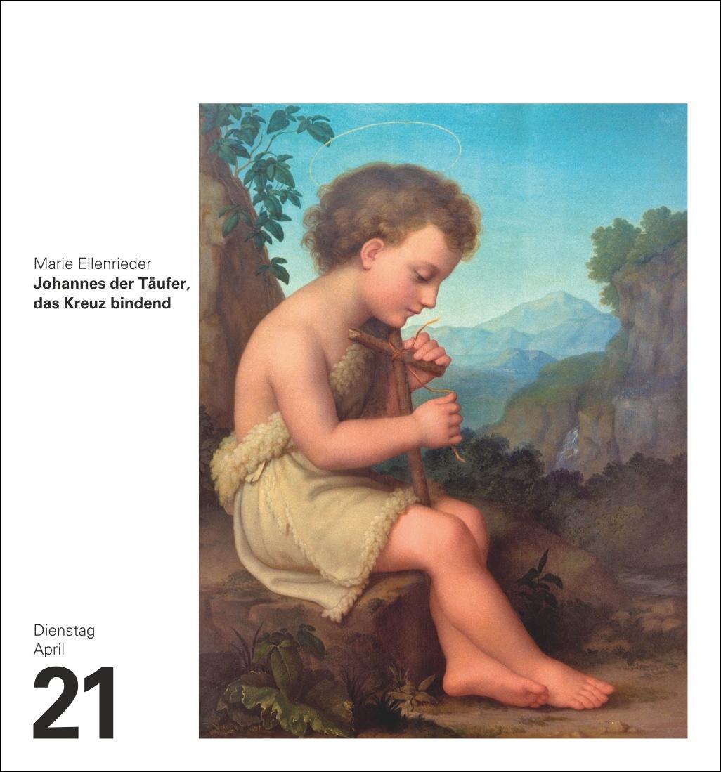 Beispielinhalt (Bild) Kunst Tagesabreißkalender 2026 - Kulturkalender - Künstler, Werke, Museen