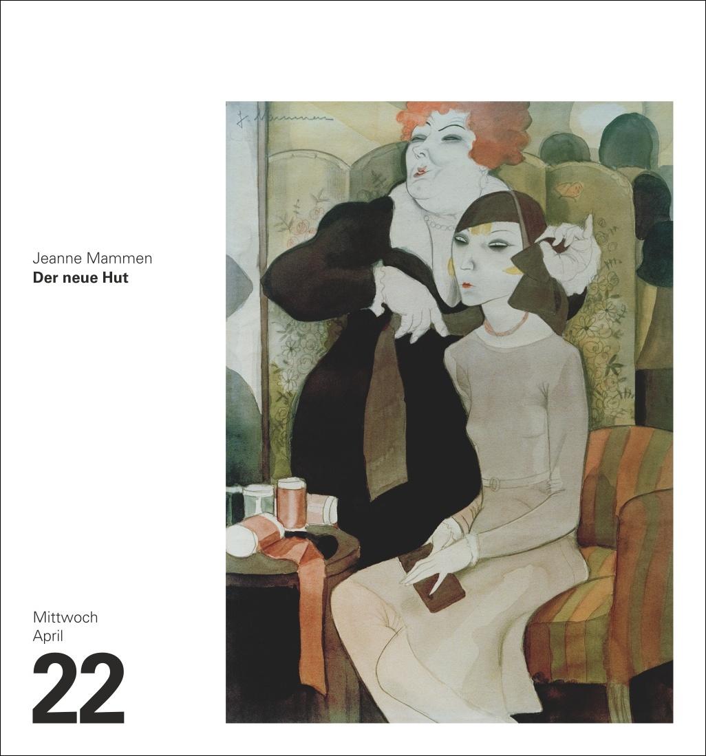 Beispielinhalt (Bild) Kunst Tagesabreißkalender 2026 - Kulturkalender - Künstler, Werke, Museen