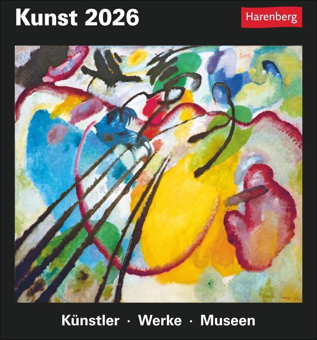 Vorderes Coverbild Kunst Tagesabreißkalender 2026 - Kulturkalender - Künstler, Werke, Museen