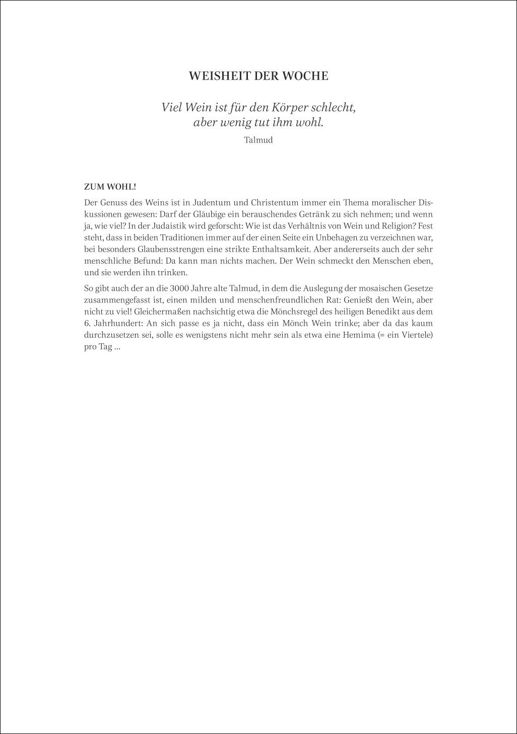 Beispielinhalt (Bild) Landleben Wochenplaner 2026 - 53 Blatt mit Weisheit der Woche auf der Rückseite