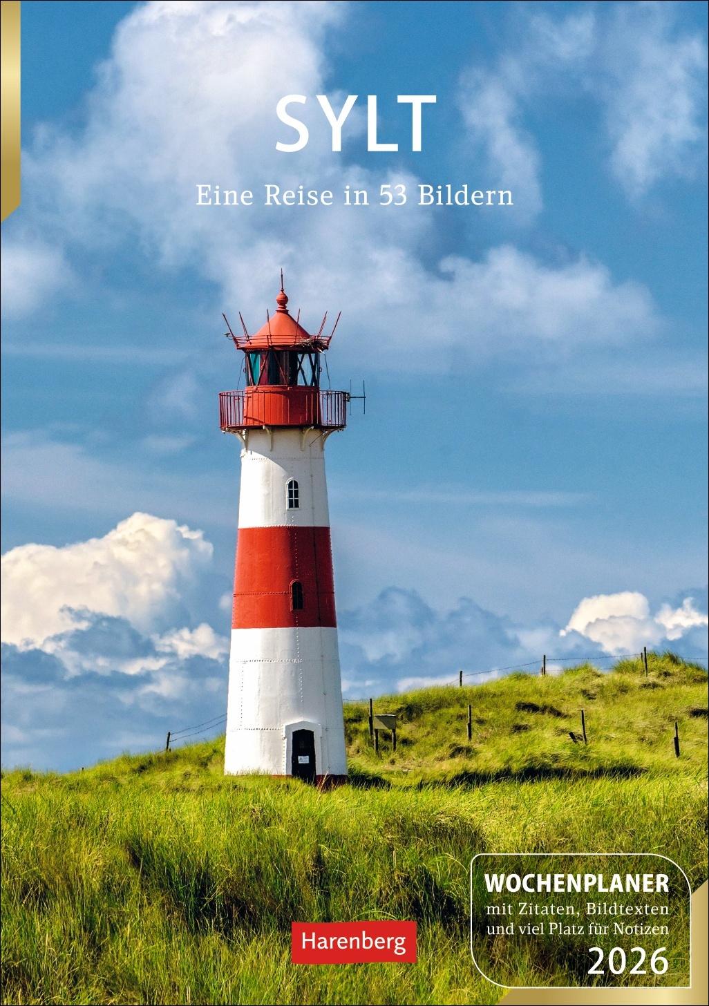Vorderes Coverbild Sylt Wochenplaner 2026 - Eine Reise in 53 Bildern
