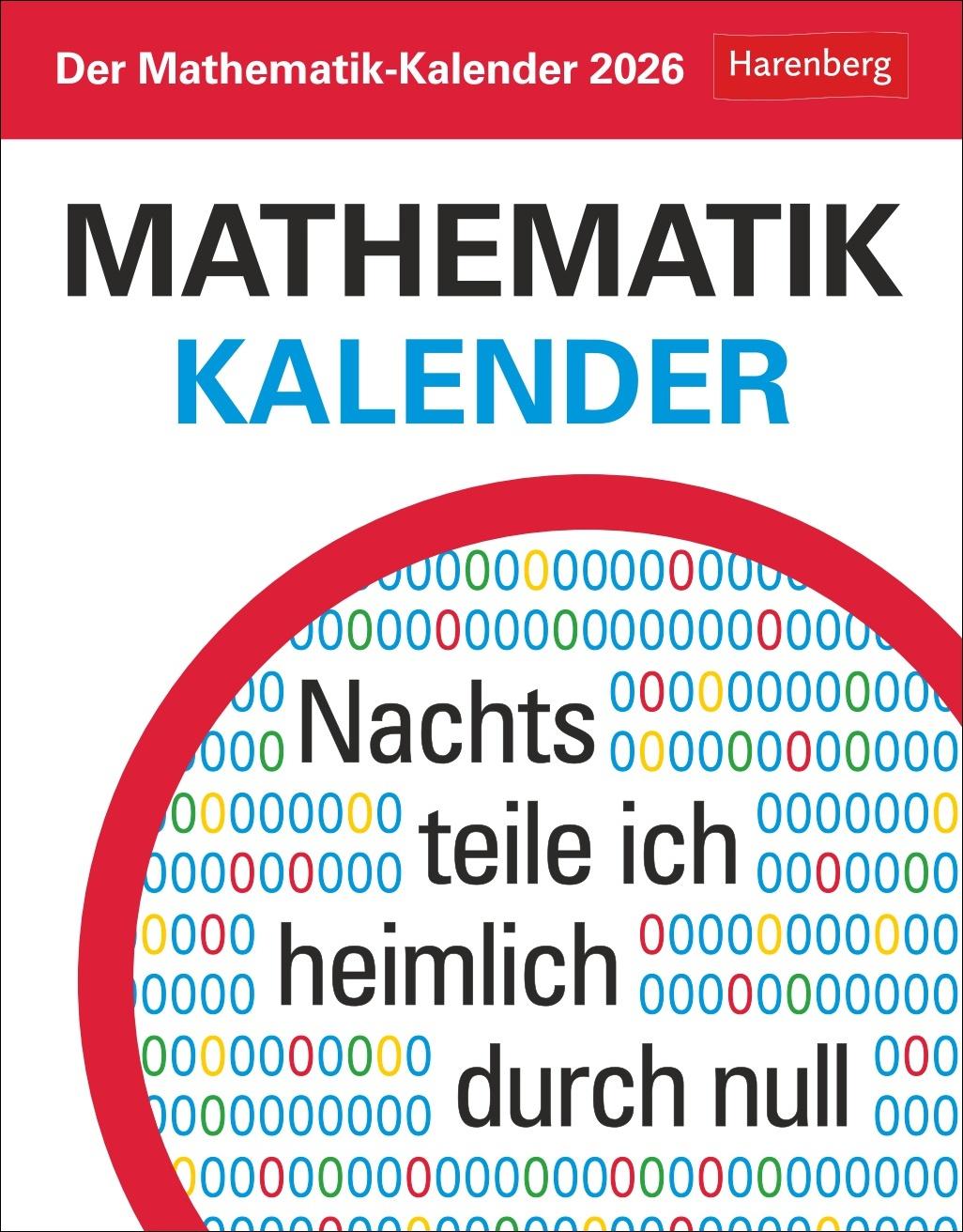 Vorderes Coverbild Der Mathematik-Kalender Tagesabreißkalender 2026 - Nachts teile ich heimlich durch Null