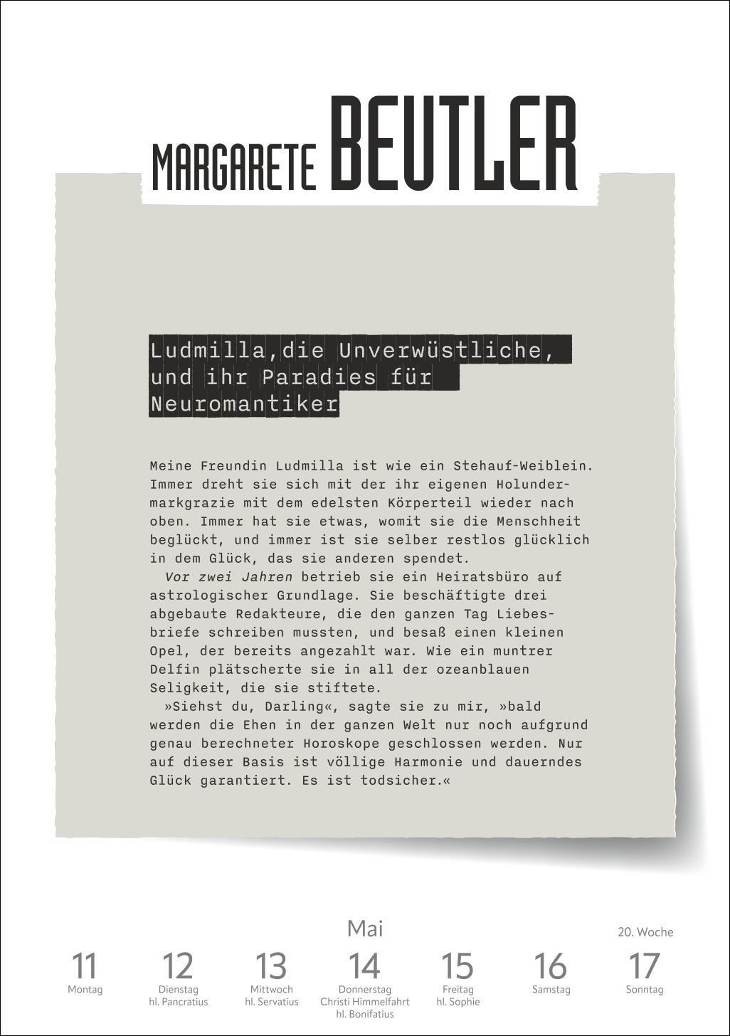Beispielinhalt (Bild) 53 Frauen, die du gelesen haben musst Wochen-Kulturkalender 2026