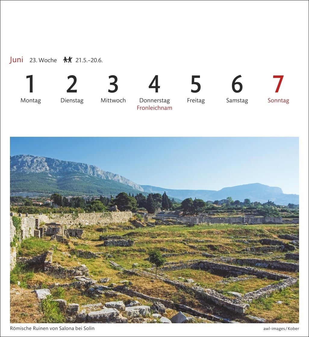 Beispielinhalt (Bild) Kroatien Sehnsuchtskalender 2026 - Wochenkalender mit 53 Postkarten
