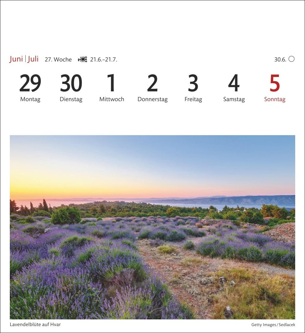 Beispielinhalt (Bild) Kroatien Sehnsuchtskalender 2026 - Wochenkalender mit 53 Postkarten
