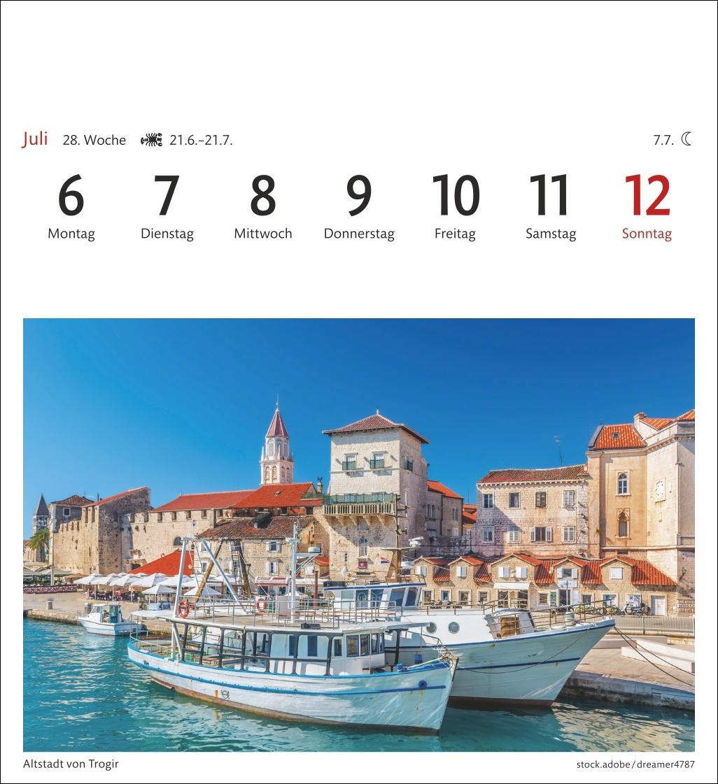 Beispielinhalt (Bild) Kroatien Sehnsuchtskalender 2026 - Wochenkalender mit 53 Postkarten