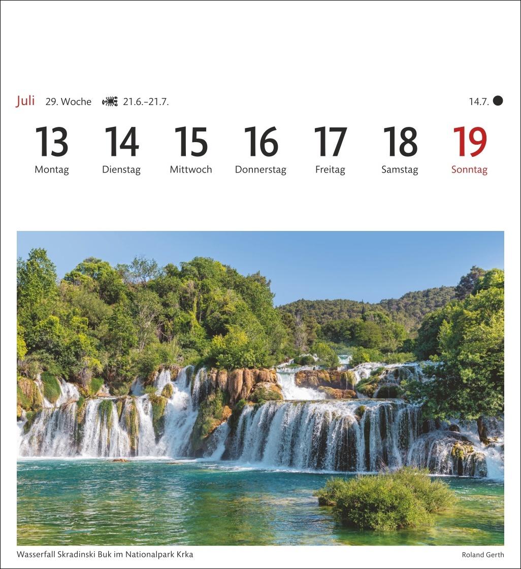 Beispielinhalt (Bild) Kroatien Sehnsuchtskalender 2026 - Wochenkalender mit 53 Postkarten