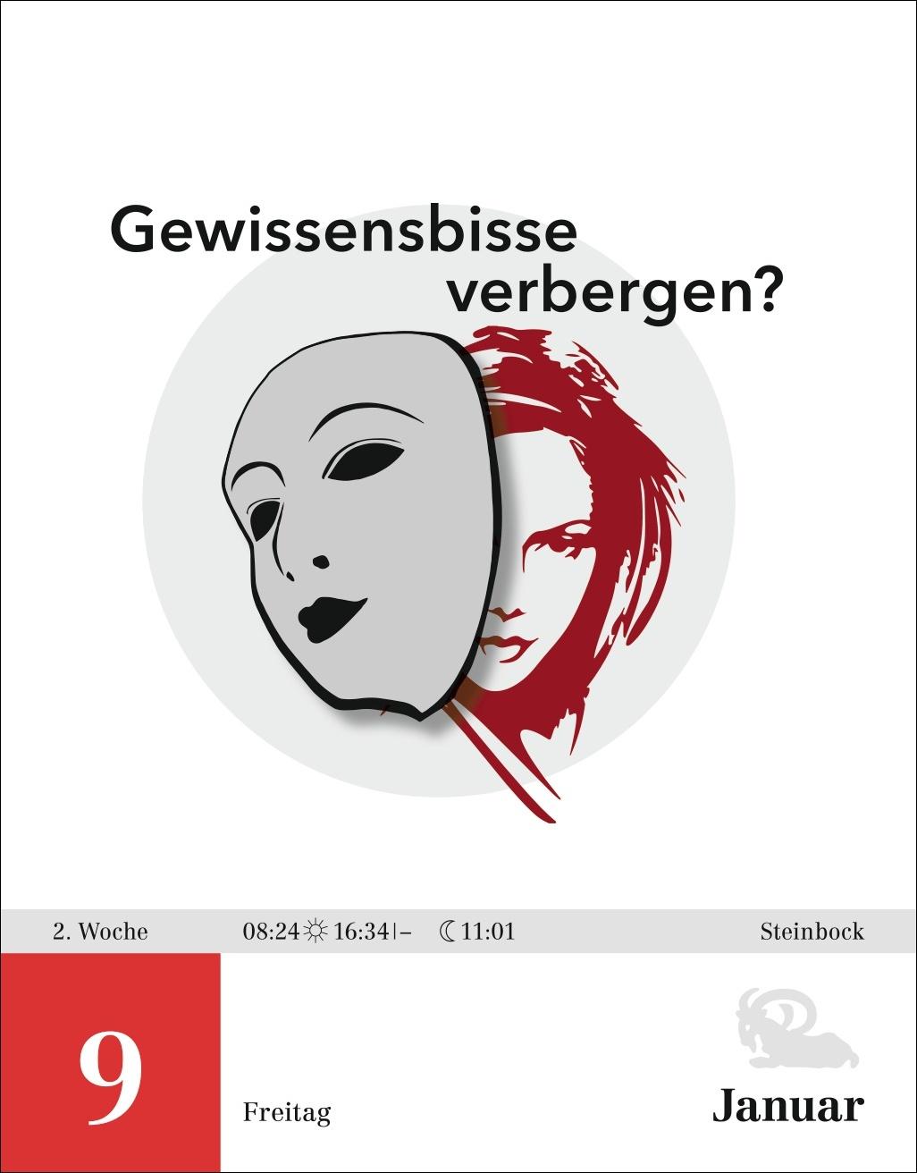 Beispielinhalt (Bild) Der Philosophie-Kalender Tagesabreißkalender 2026