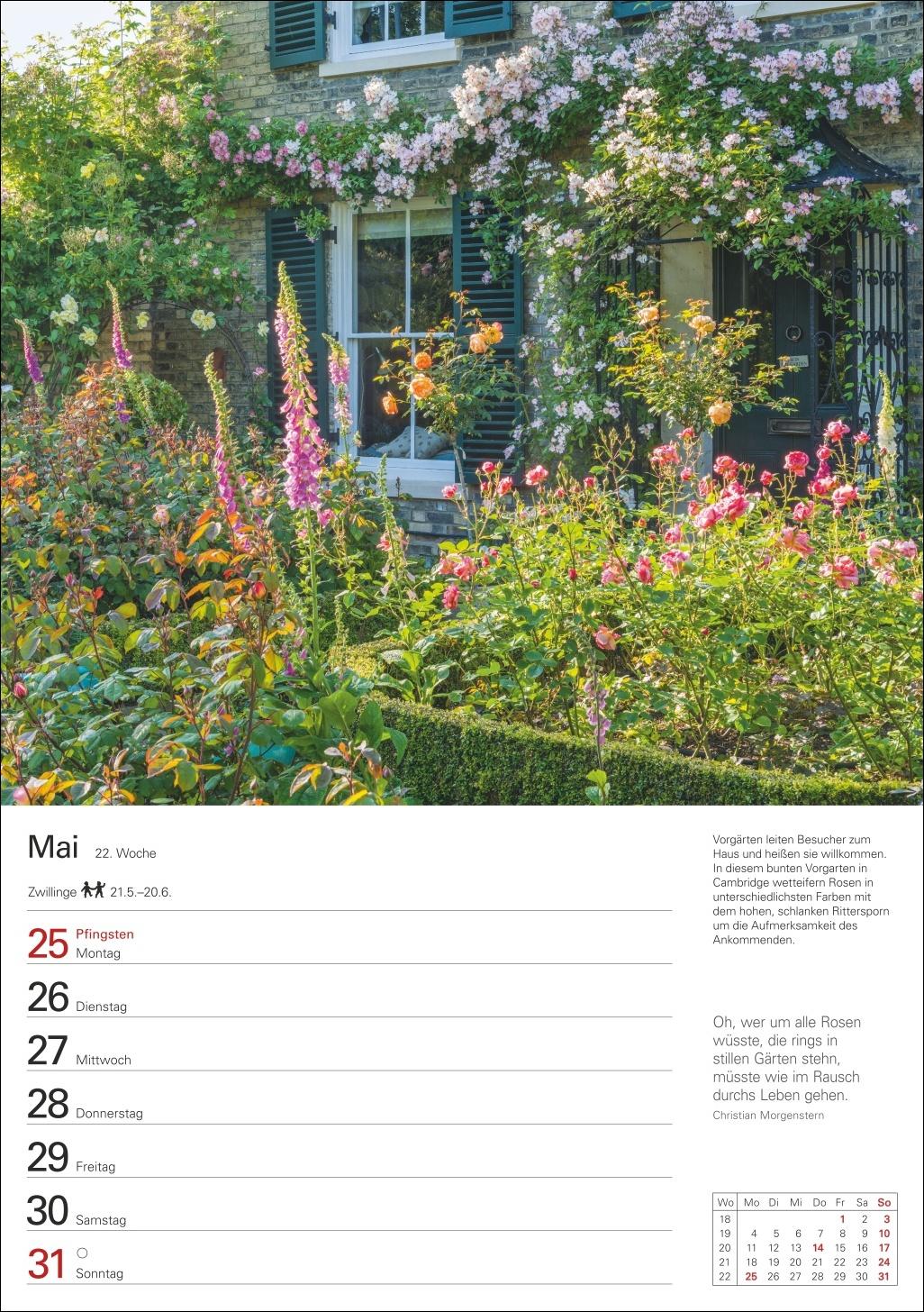 Beispielinhalt (Bild) Gartenparadiese Wochenplaner 2026 - 53 stimmungsvolle Fotografien