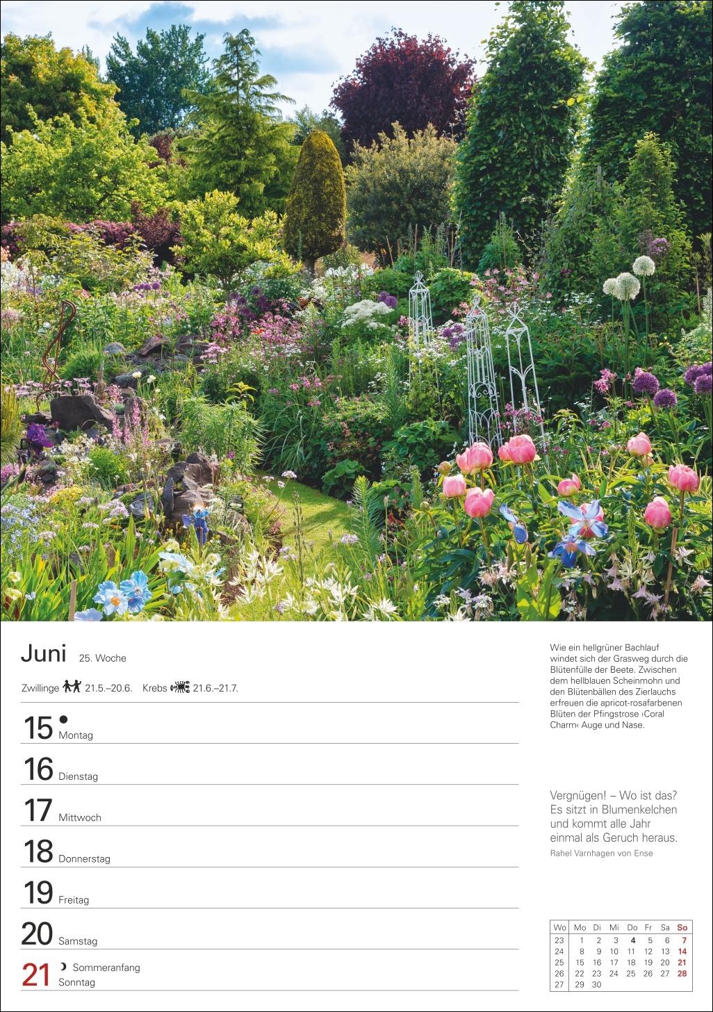 Beispielinhalt (Bild) Gartenparadiese Wochenplaner 2026 - 53 stimmungsvolle Fotografien