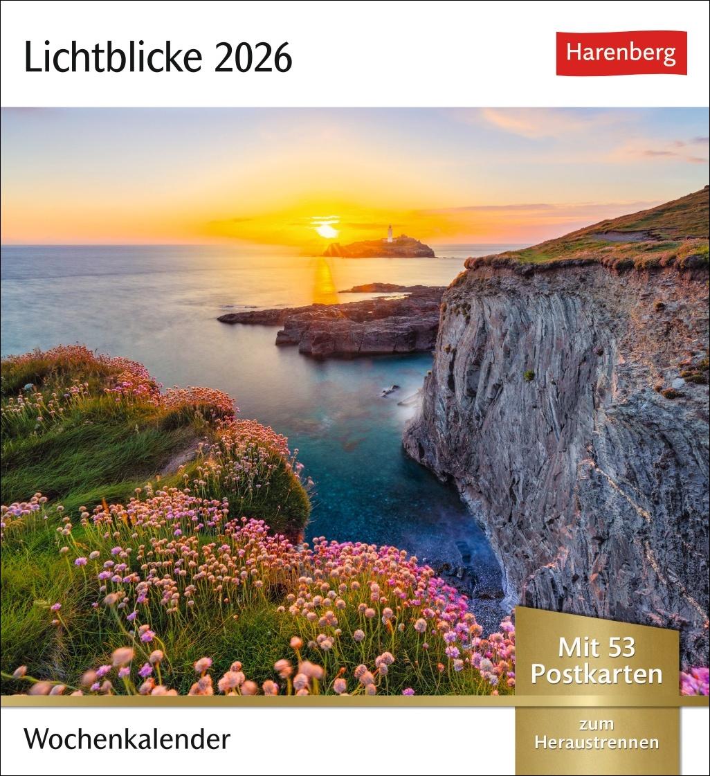 Vorderes Coverbild Lichtblicke Postkartenkalender 2026 - Wochenkalender mit 53 Postkarten