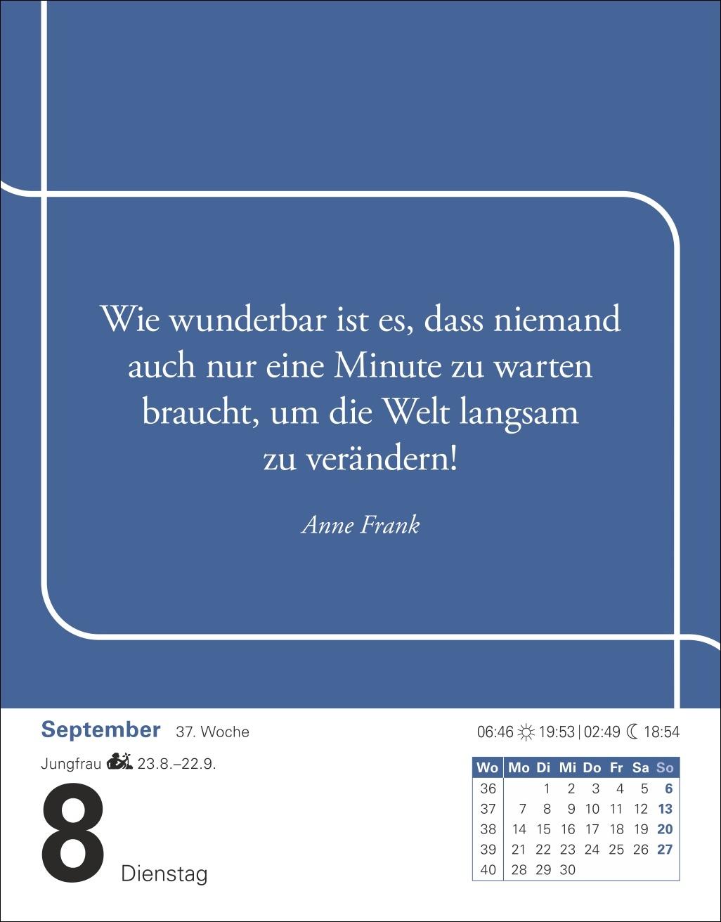 Beispielinhalt (Bild) Zitate Tagesabreißkalender 2026