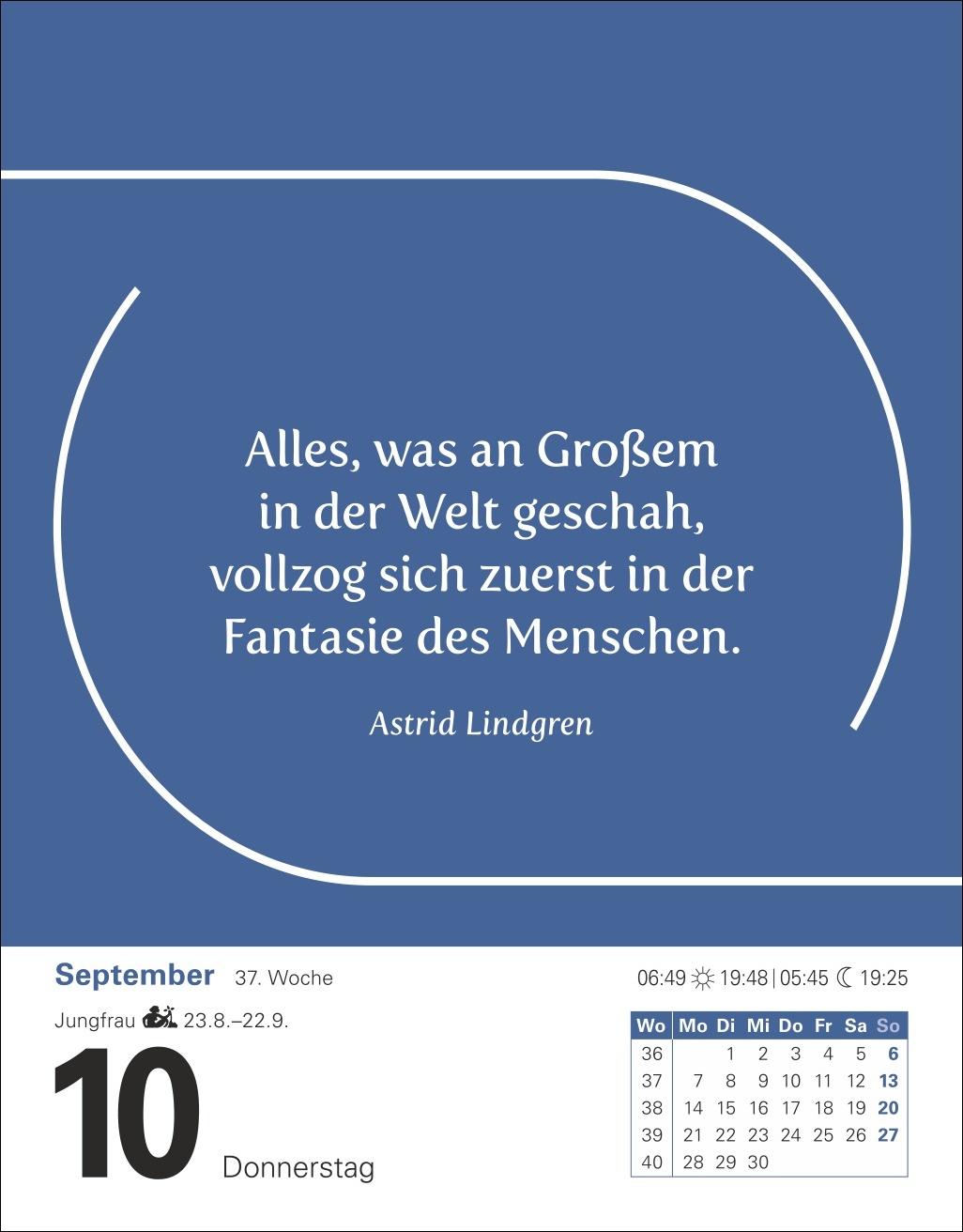 Beispielinhalt (Bild) Zitate Tagesabreißkalender 2026
