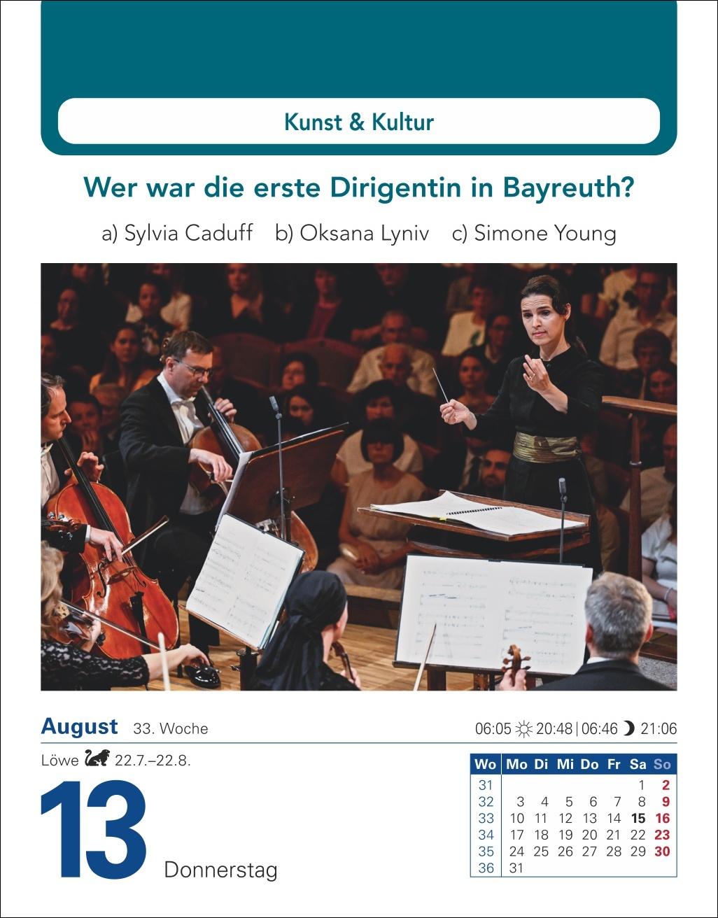 Beispielinhalt (Bild) Allgemeinbildung Tagesabreißkalender 2026 - Das tägliche Wissens-Quiz