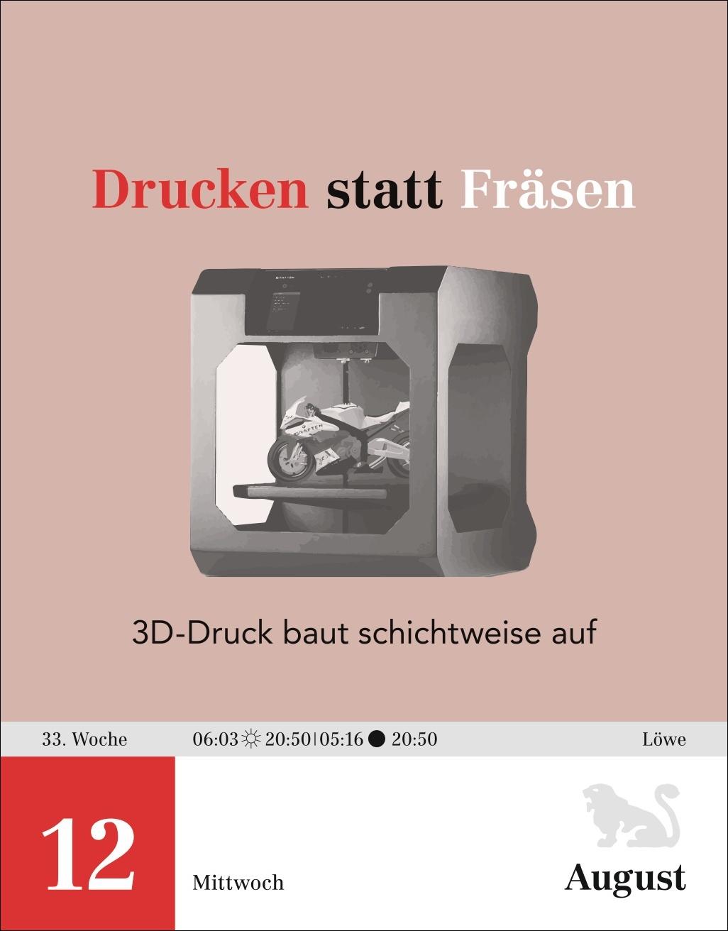 Beispielinhalt (Bild) Einstein für Quanten-Dilettanten Tagesabreißkalender 2026 - Ein vergnüglicher Crashkurs in Sachen Naturwissenschaften