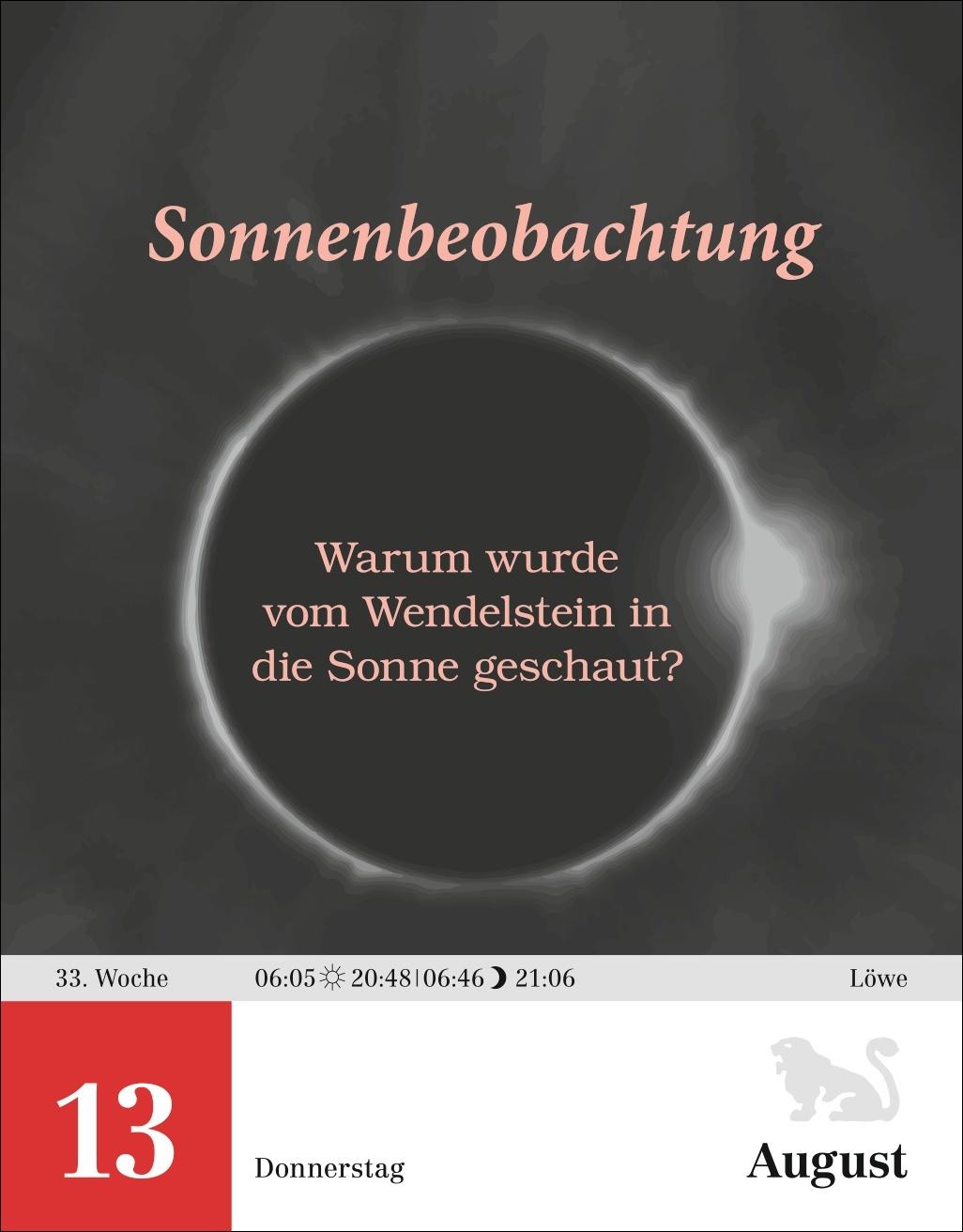 Beispielinhalt (Bild) Einstein für Quanten-Dilettanten Tagesabreißkalender 2026 - Ein vergnüglicher Crashkurs in Sachen Naturwissenschaften