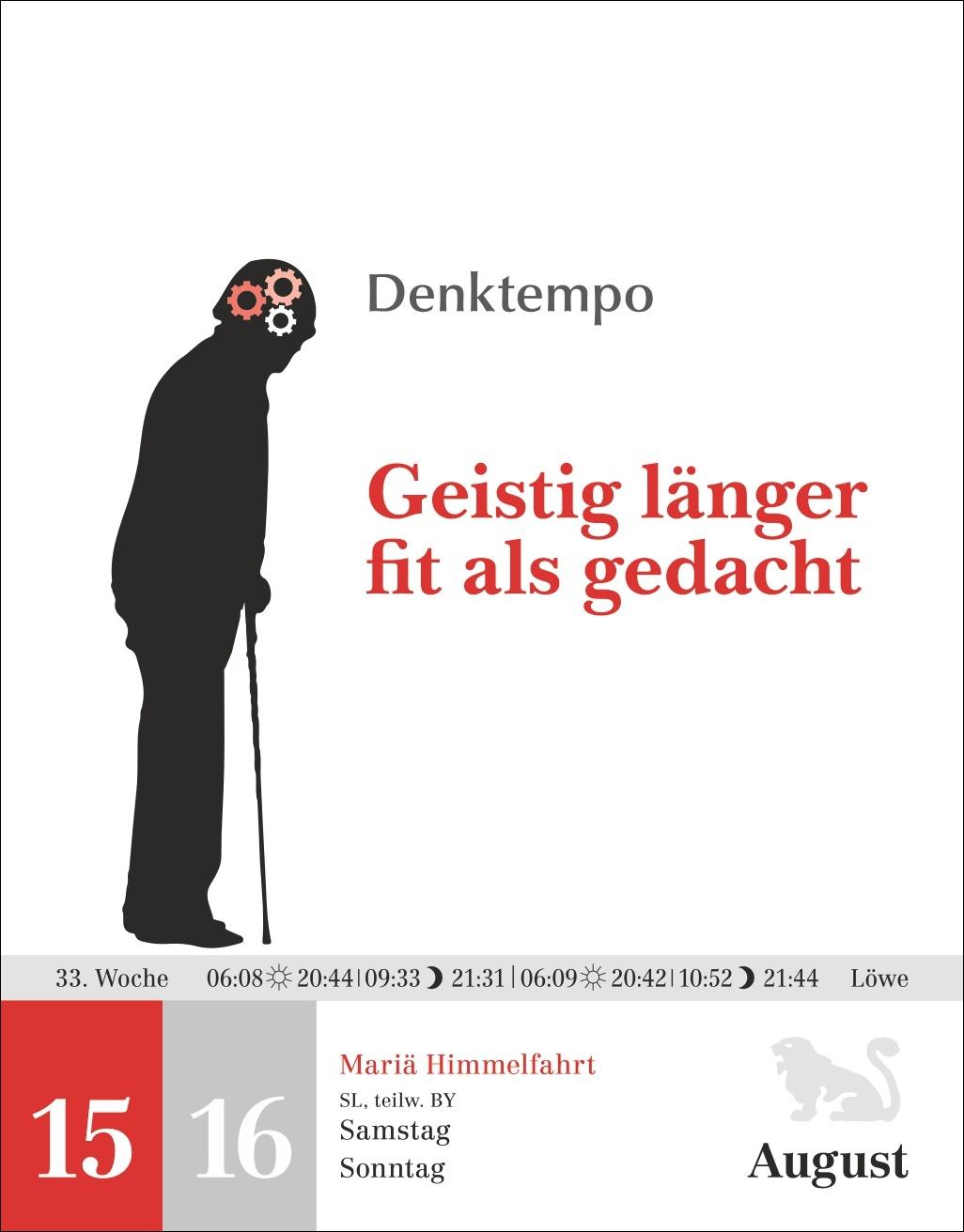 Beispielinhalt (Bild) Einstein für Quanten-Dilettanten Tagesabreißkalender 2026 - Ein vergnüglicher Crashkurs in Sachen Naturwissenschaften