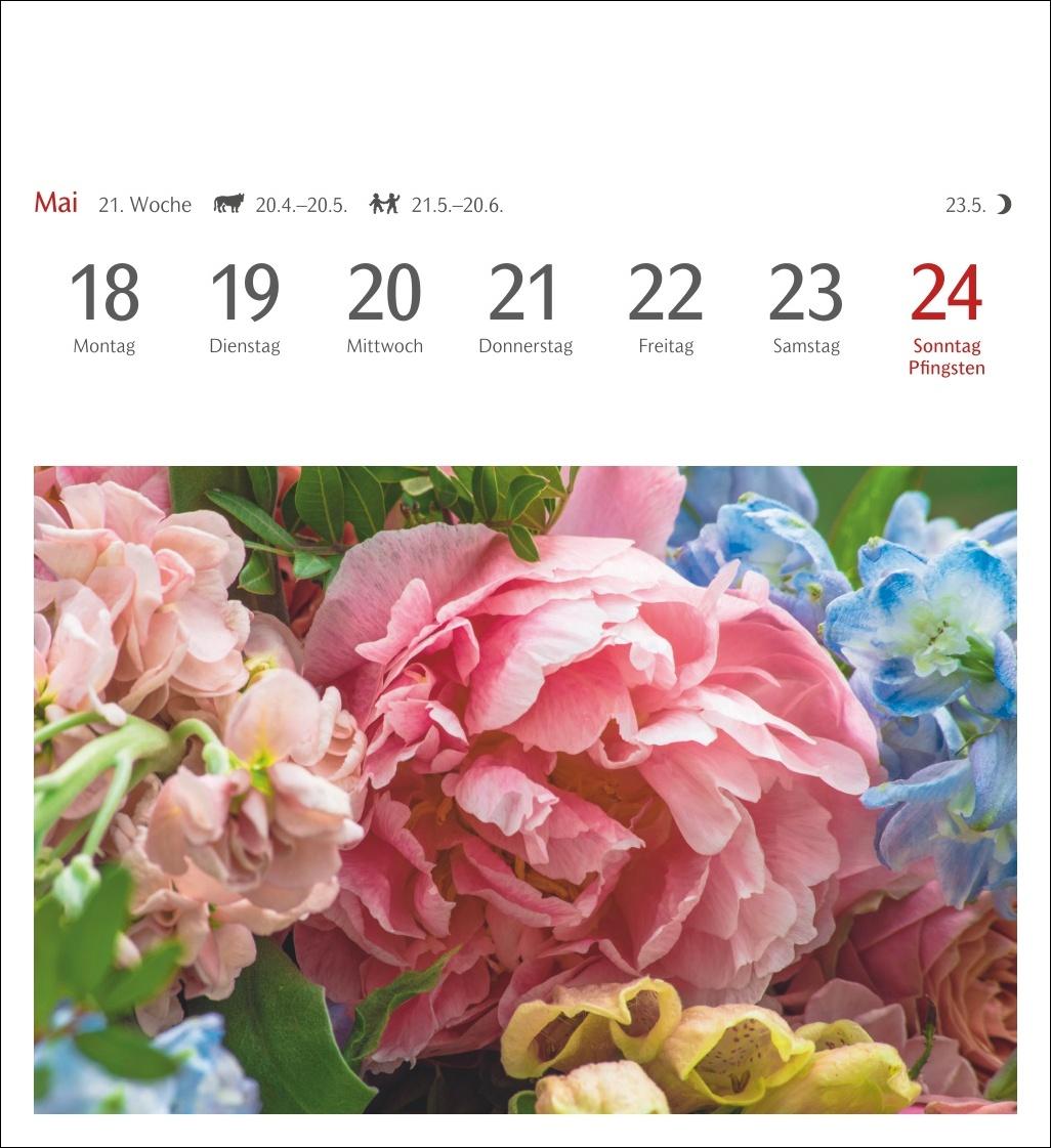 Beispielinhalt (Bild) Blumenpracht Postkartenkalender 2026 - Wochenkalender mit 53 Postkarten