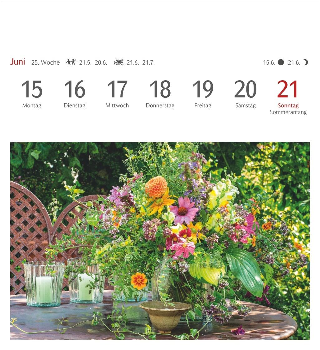 Beispielinhalt (Bild) Blumenpracht Postkartenkalender 2026 - Wochenkalender mit 53 Postkarten