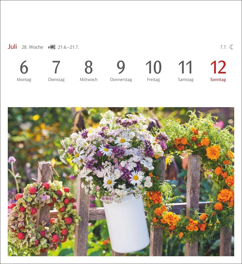 Beispielinhalt (Bild) Blumenpracht Postkartenkalender 2026 - Wochenkalender mit 53 Postkarten
