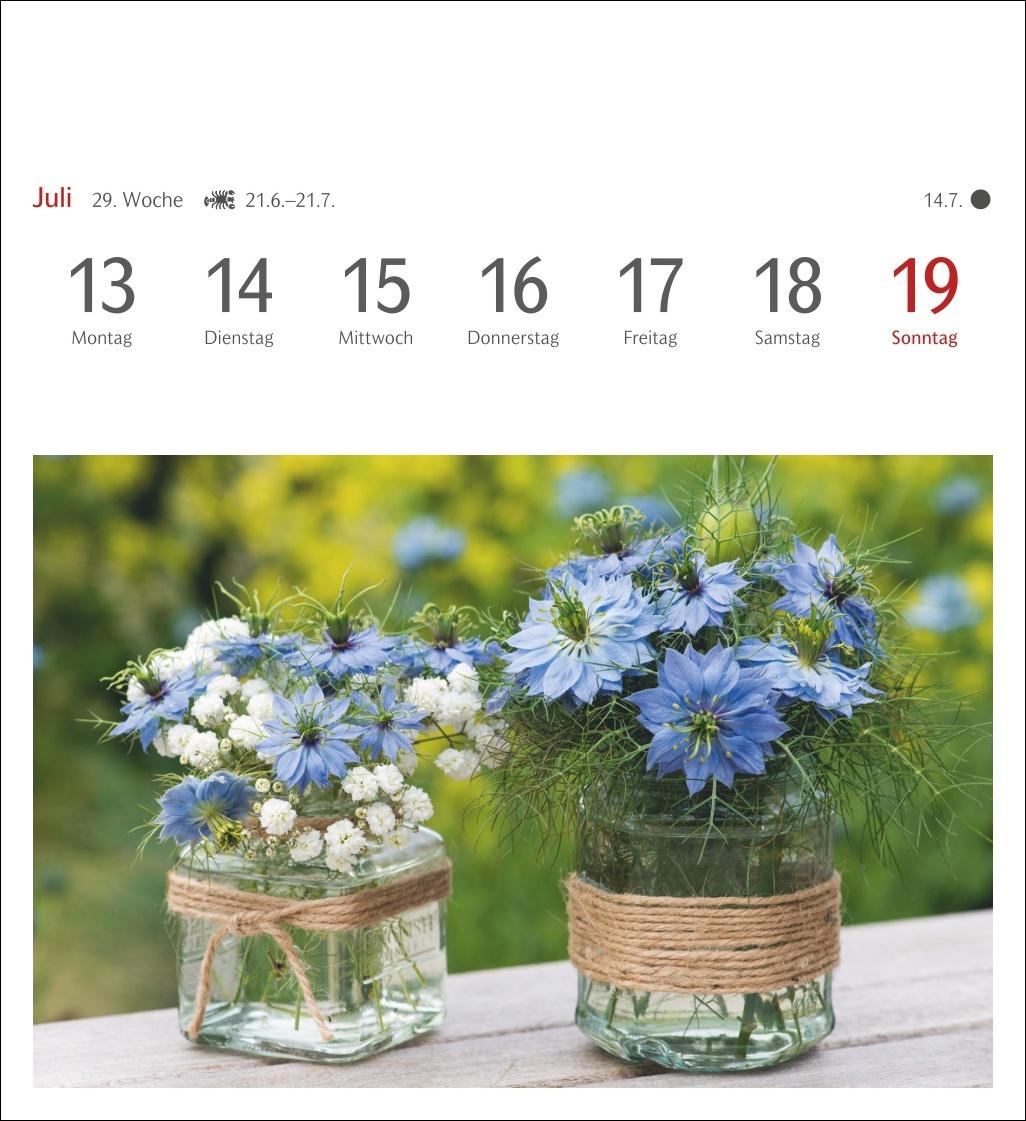 Beispielinhalt (Bild) Blumenpracht Postkartenkalender 2026 - Wochenkalender mit 53 Postkarten