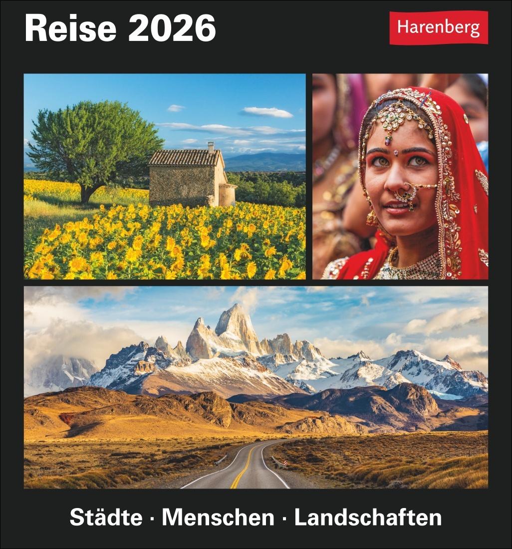 Vorderes Coverbild Reise Tagesabreißkalender 2026 - Kulturkalender - Städte, Menschen, Landschaften