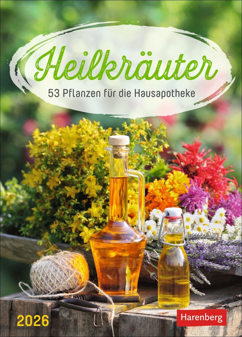 Vorderes Coverbild Heilkräuter Wochenkalender 2026 - 53 Pflanzen für die Hausapotheke