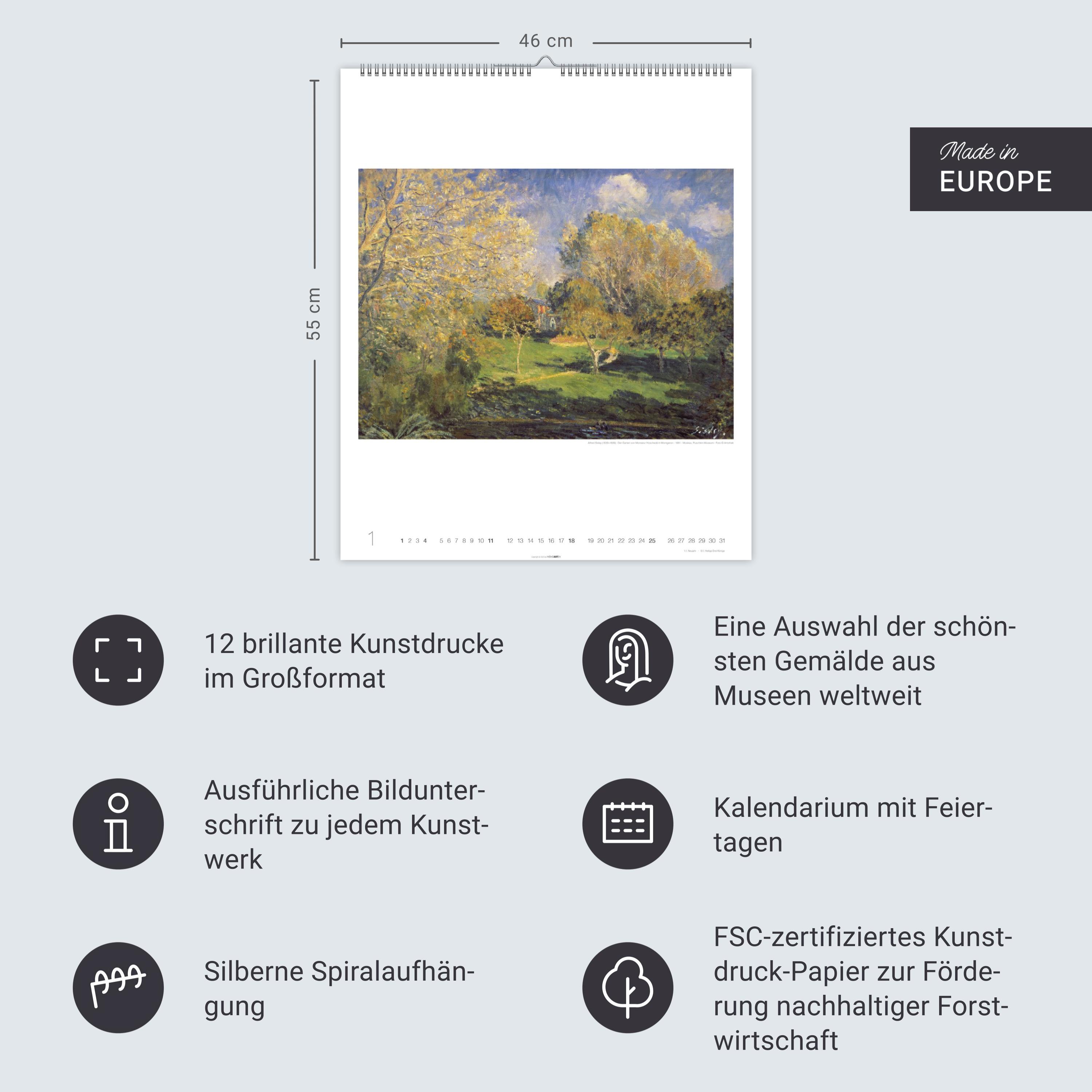 Beispielinhalt (Bild) Die schönsten Gärten des Impressionismus Edition Kalender 2026