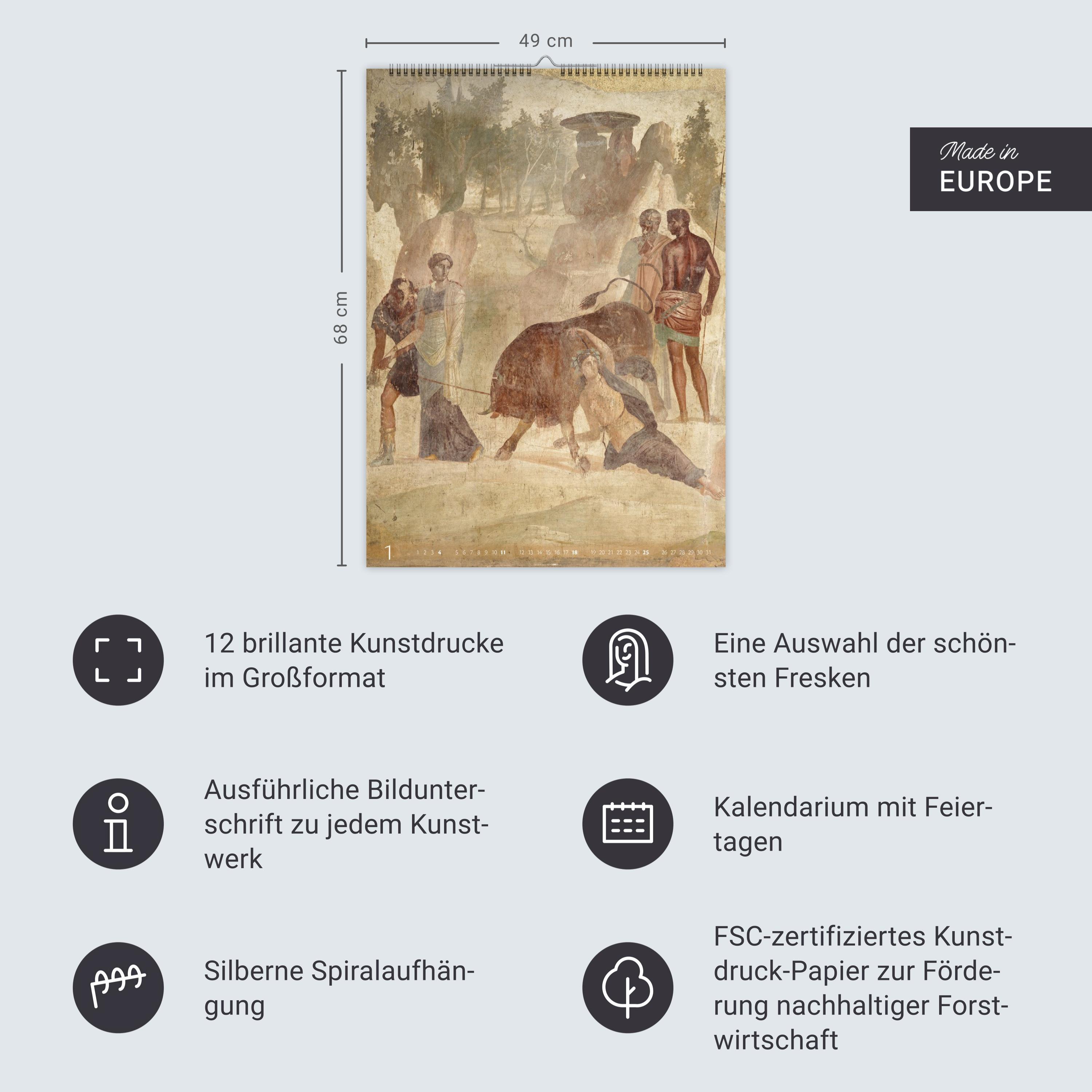 Beispielinhalt (Bild) Römische Fresken Kalender 2026