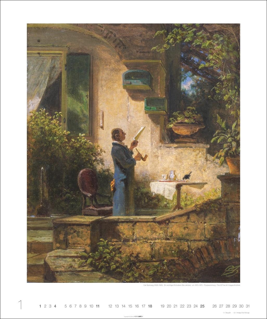 Beispielinhalt (Bild) Carl Spitzweg Edition Kalender 2026