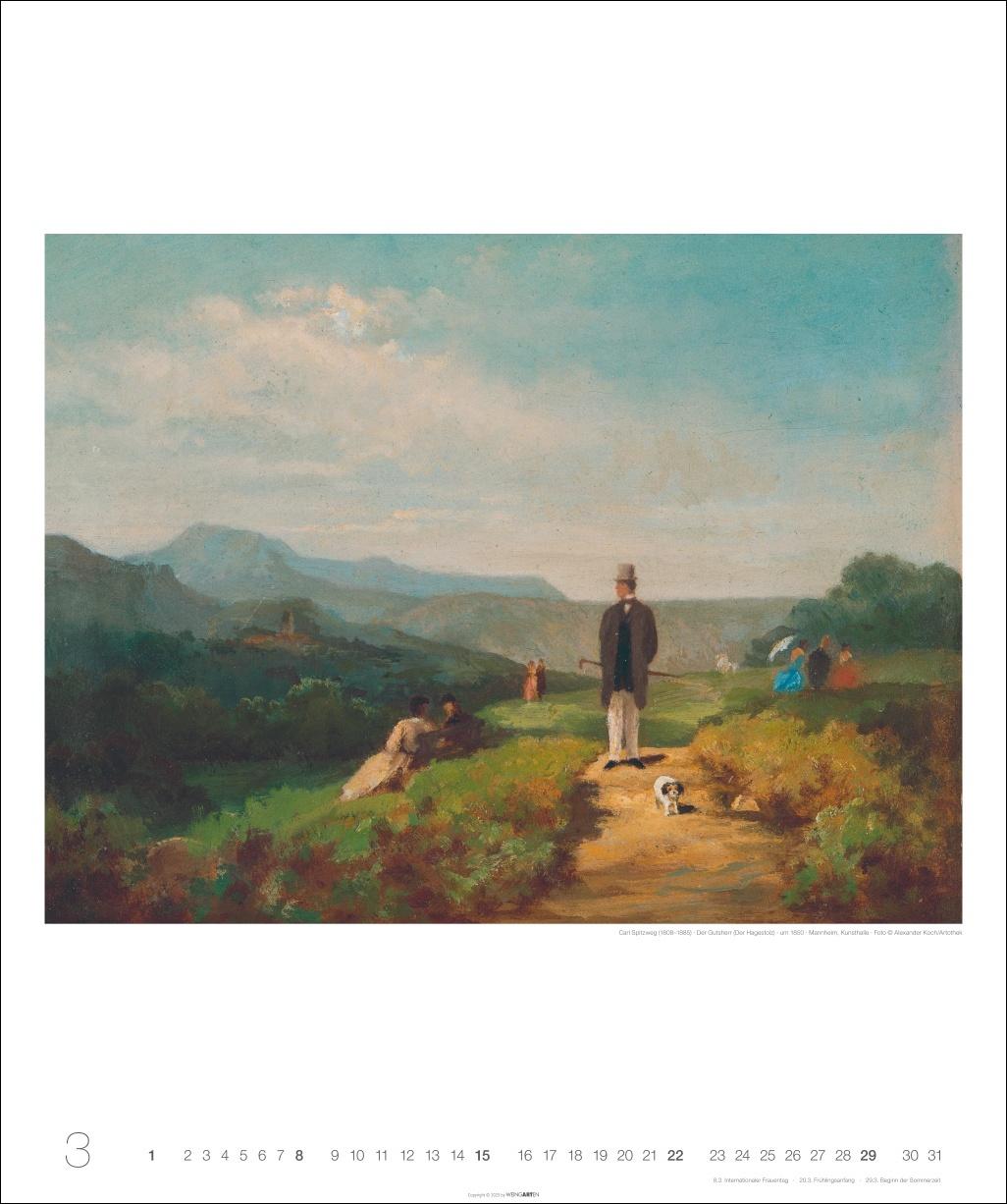 Beispielinhalt (Bild) Carl Spitzweg Edition Kalender 2026