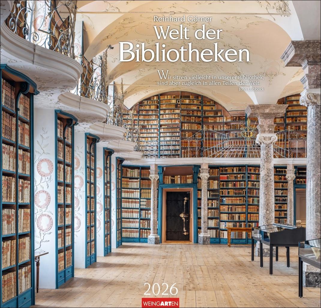 Vorderes Coverbild Welt der Bibliotheken Kalender 2026