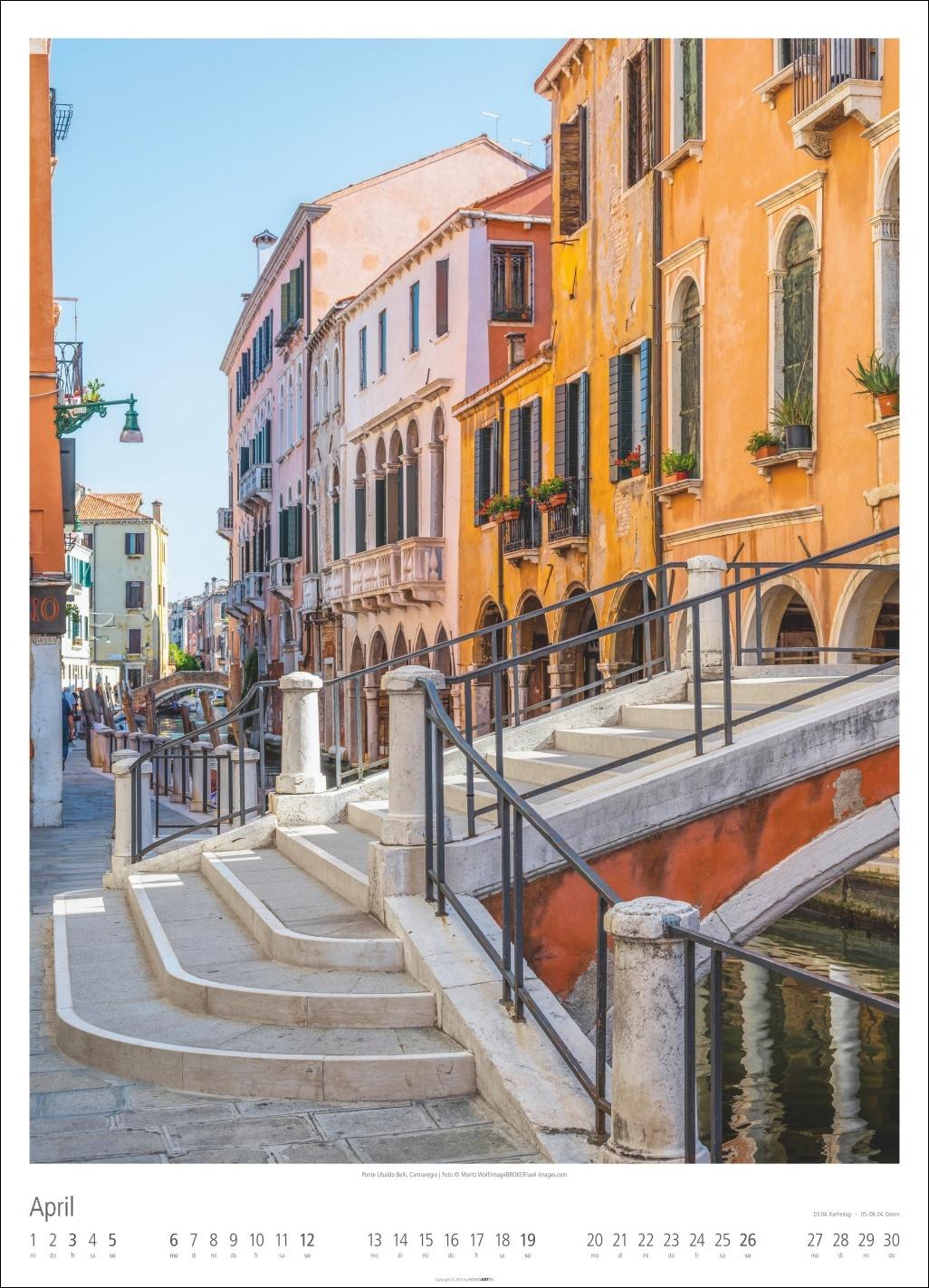 Beispielinhalt (Bild) Venezia Kalender 2026 - La Serenissima