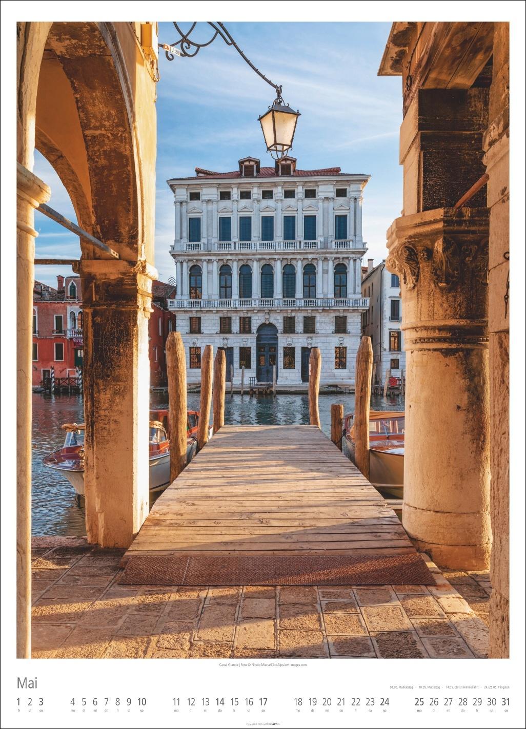 Beispielinhalt (Bild) Venezia Kalender 2026 - La Serenissima