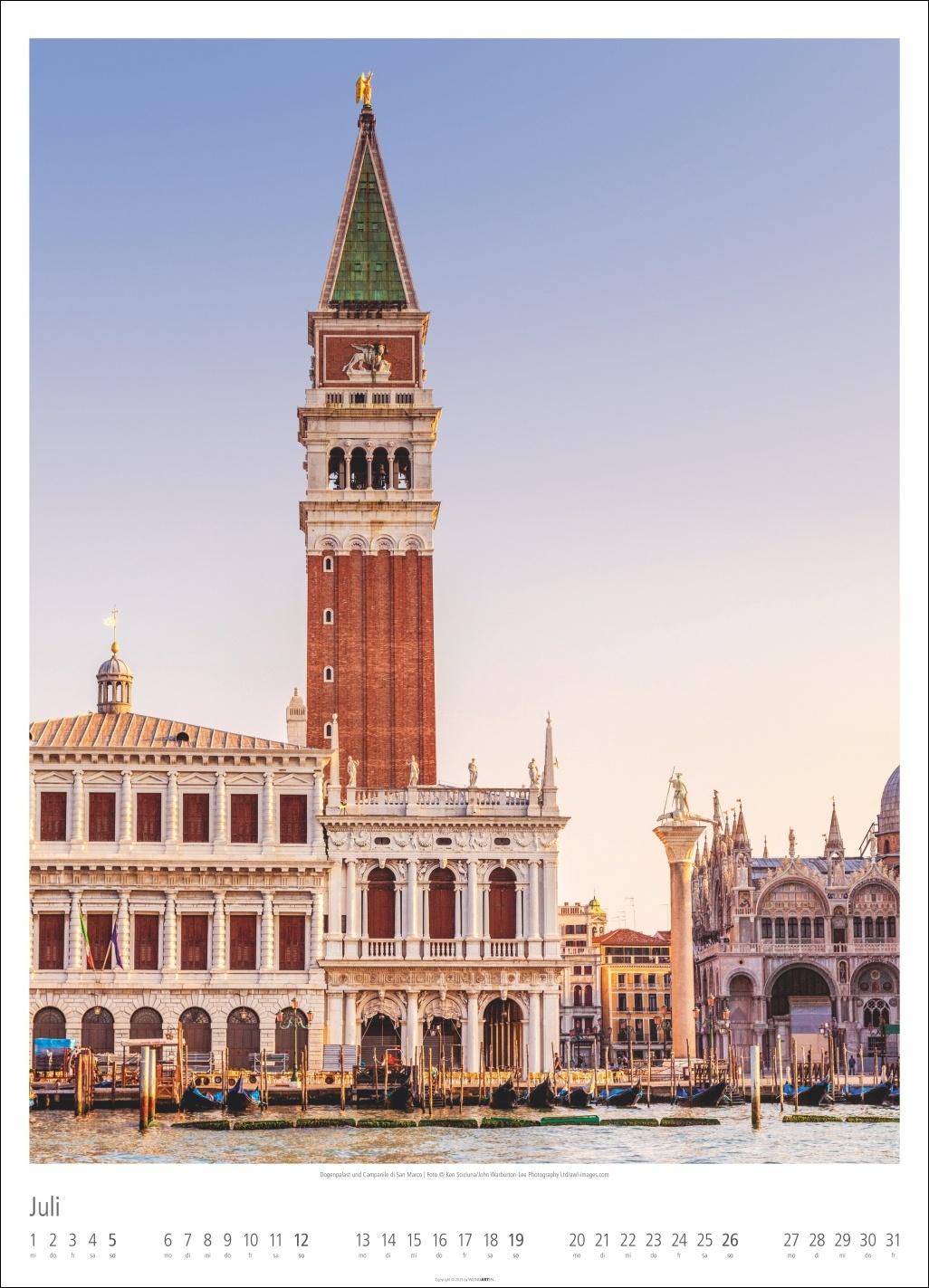Beispielinhalt (Bild) Venezia Kalender 2026 - La Serenissima