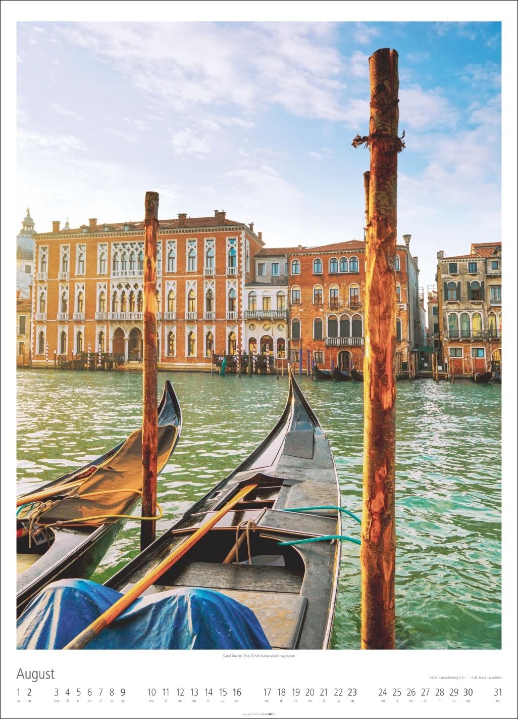 Beispielinhalt (Bild) Venezia Kalender 2026 - La Serenissima