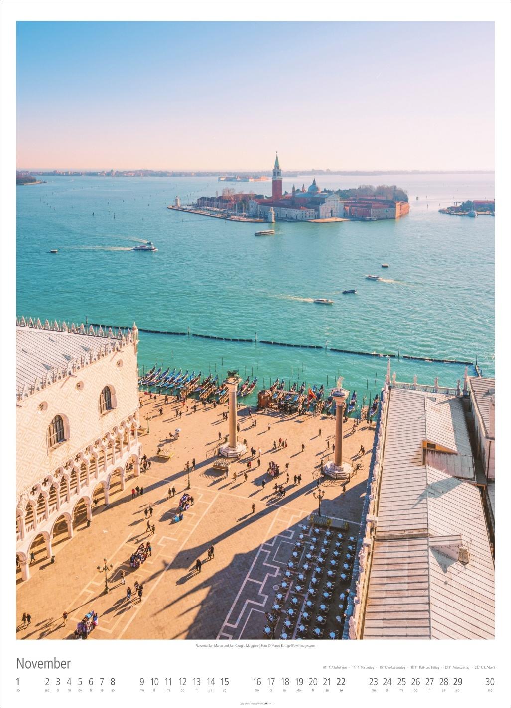 Beispielinhalt (Bild) Venezia Kalender 2026 - La Serenissima