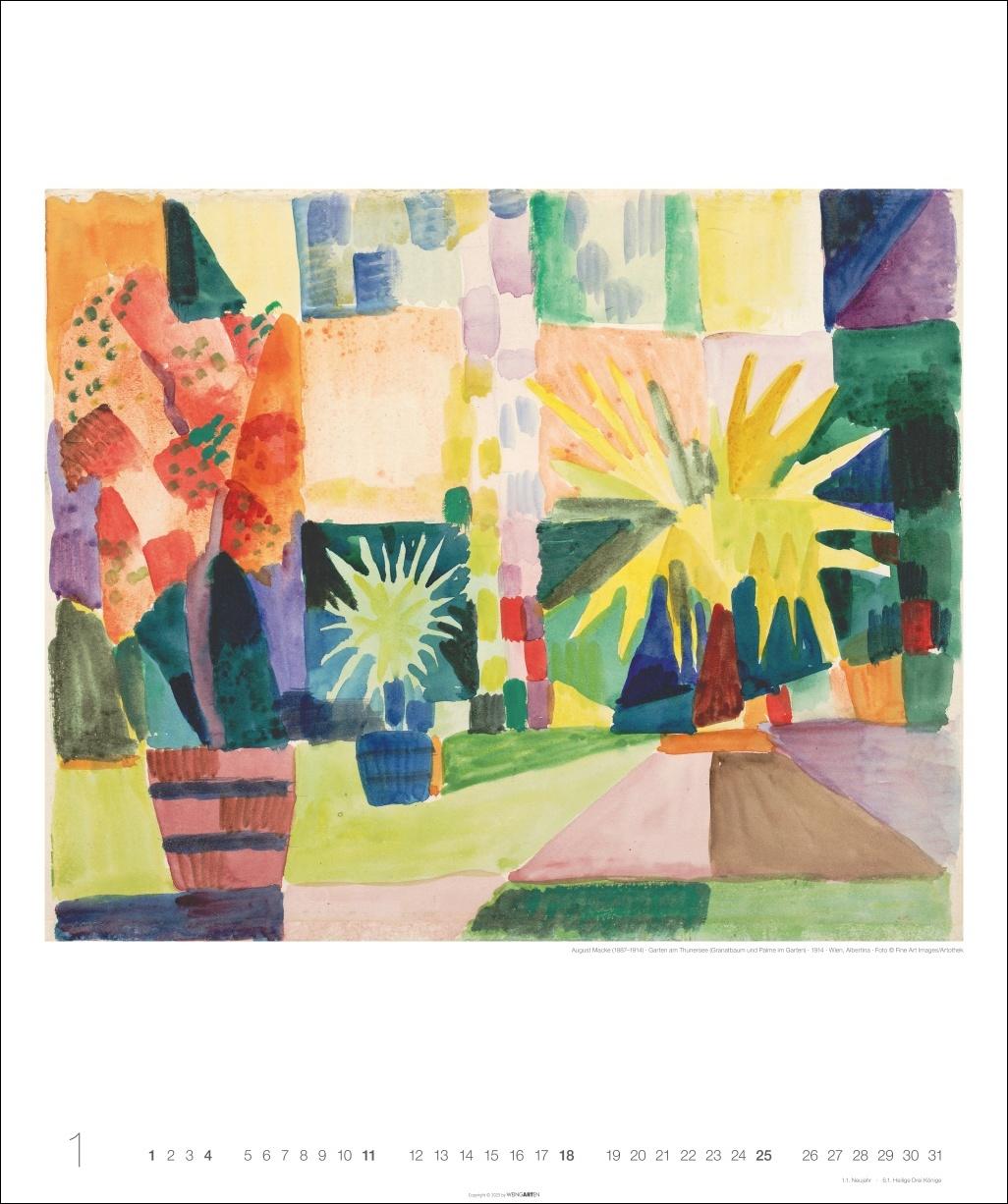 Beispielinhalt (Bild) August Macke Edition Kalender 2026