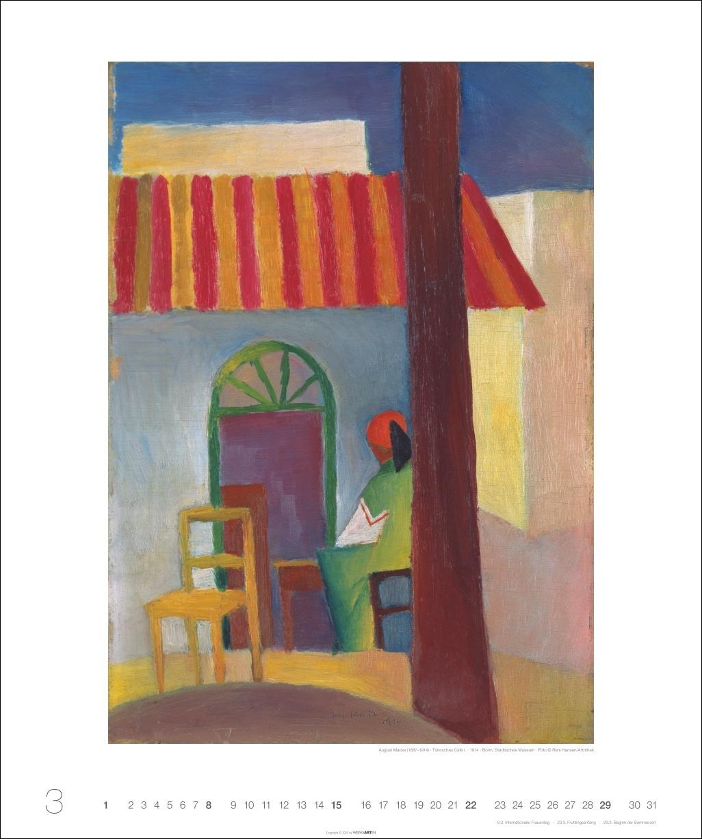 Beispielinhalt (Bild) August Macke Edition Kalender 2026