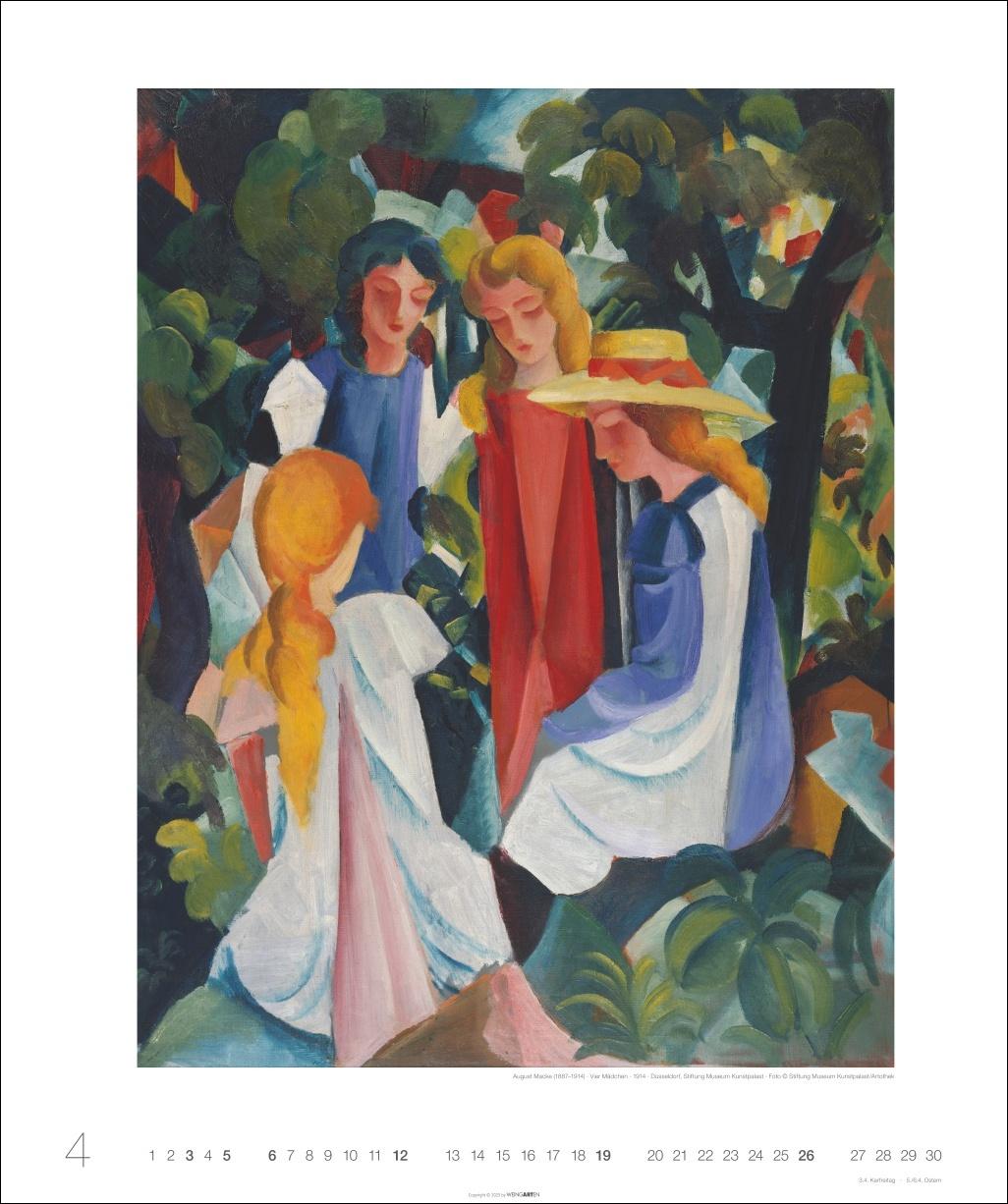 Beispielinhalt (Bild) August Macke Edition Kalender 2026