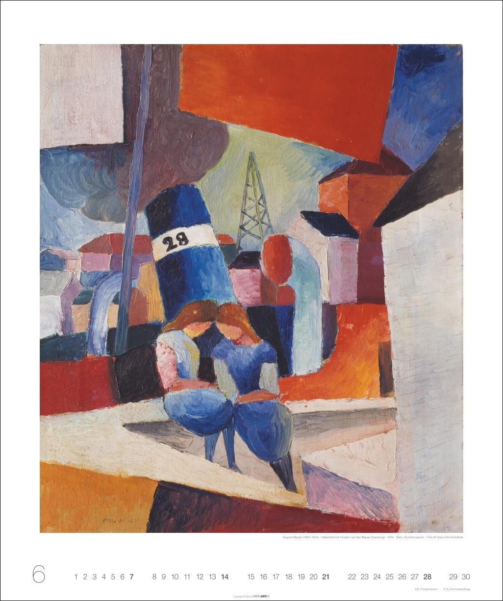 Beispielinhalt (Bild) August Macke Edition Kalender 2026