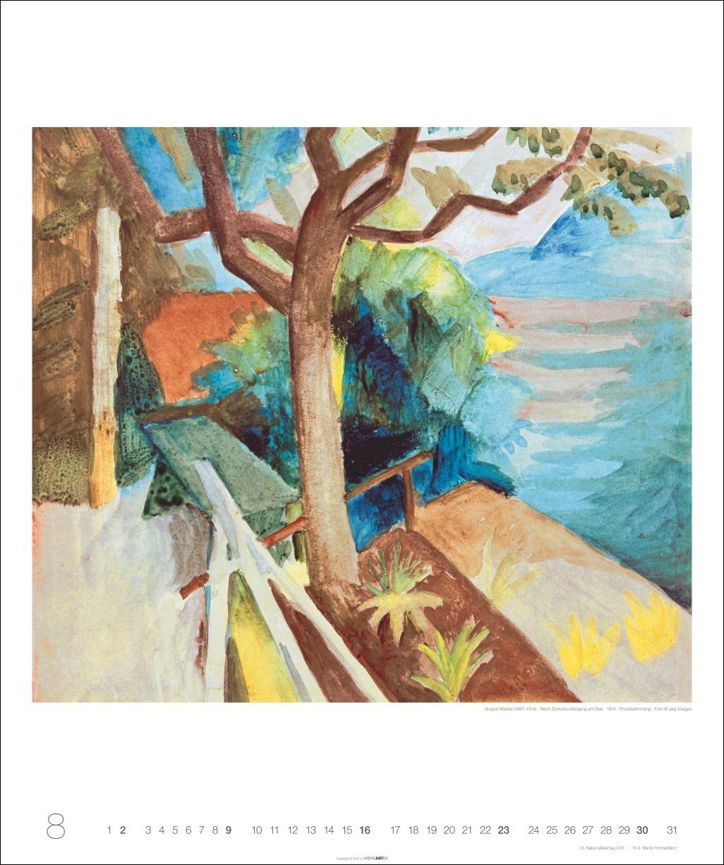 Beispielinhalt (Bild) August Macke Edition Kalender 2026
