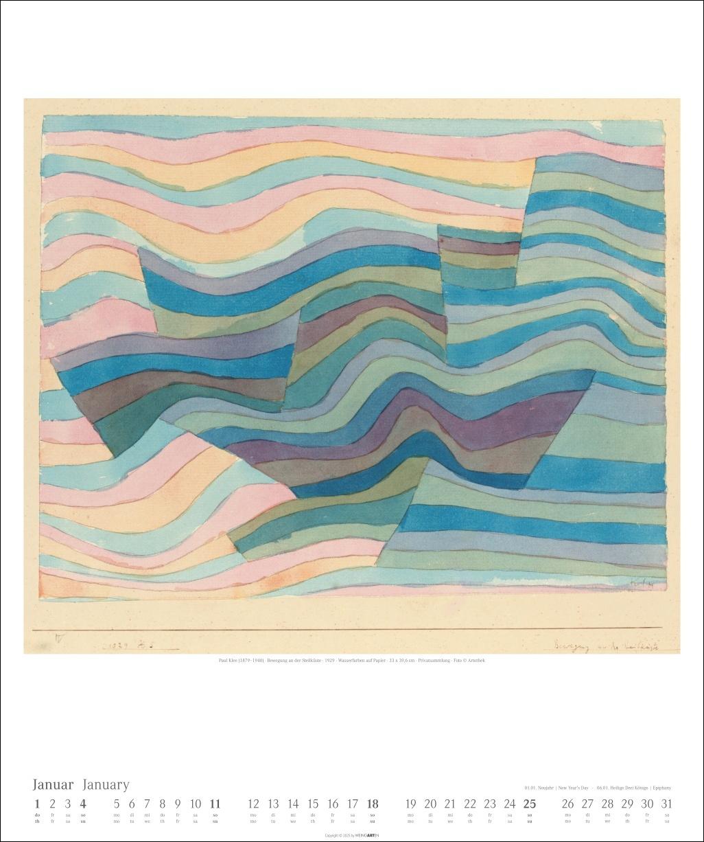 Beispielinhalt (Bild) Paul Klee Kalender 2026
