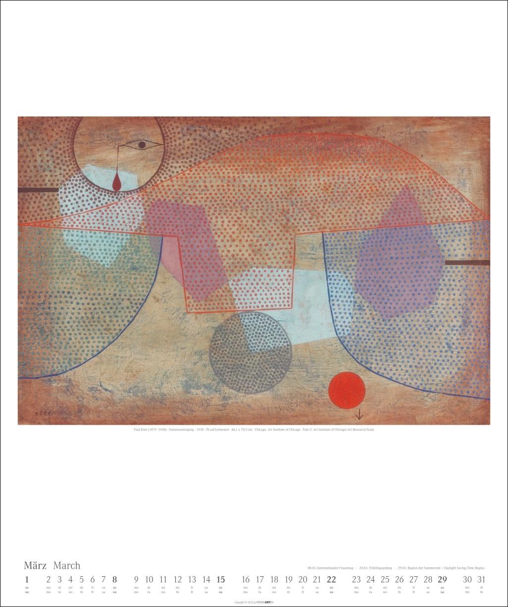 Beispielinhalt (Bild) Paul Klee Kalender 2026