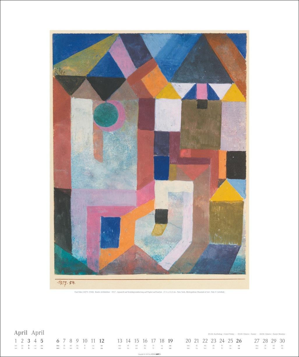 Beispielinhalt (Bild) Paul Klee Kalender 2026