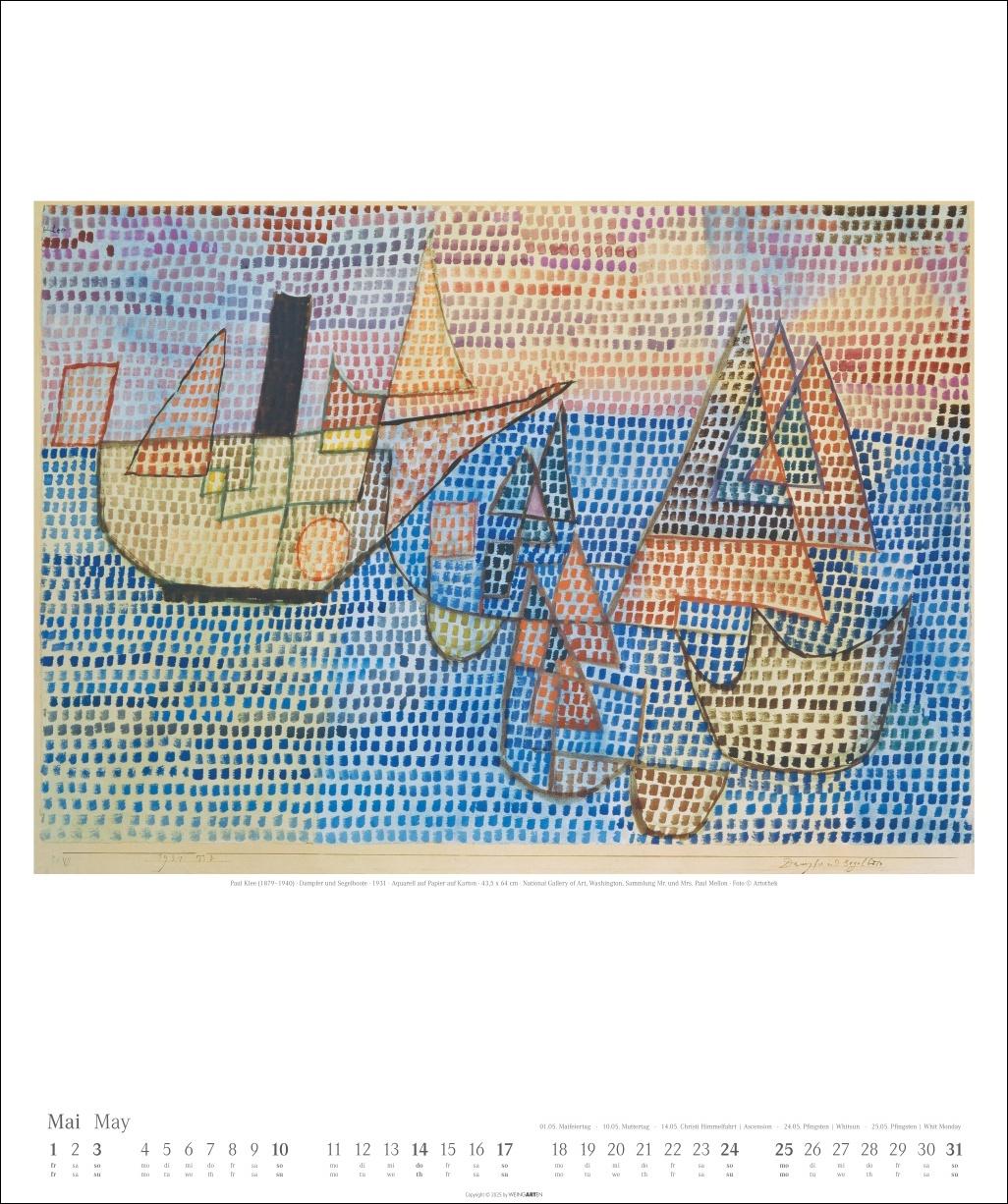 Beispielinhalt (Bild) Paul Klee Kalender 2026